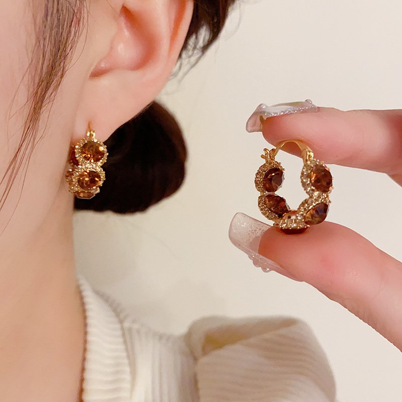 Caramel colored earrings