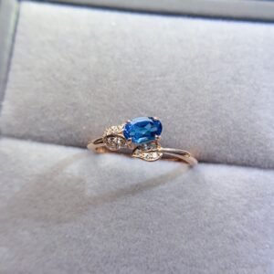 Natural Topaz Ring Leaf