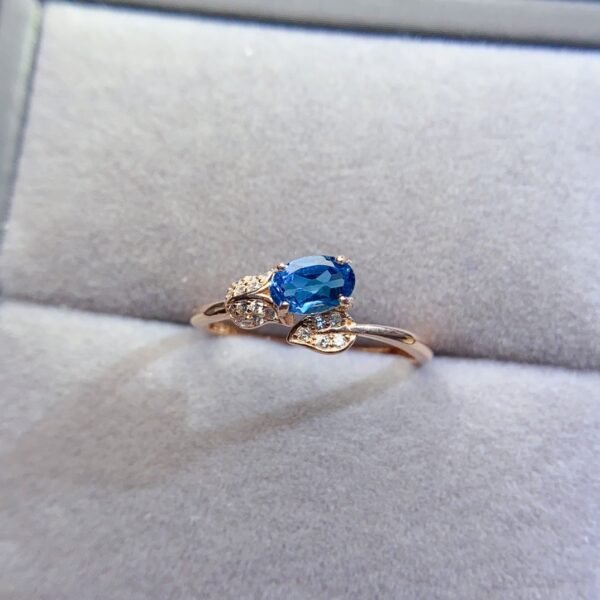 Natural Topaz Ring Leaf